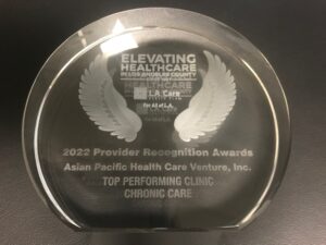 APHCV receives L.A. Care Health Plan's 2022 Provider Recognition Award for Top Performing Clinic